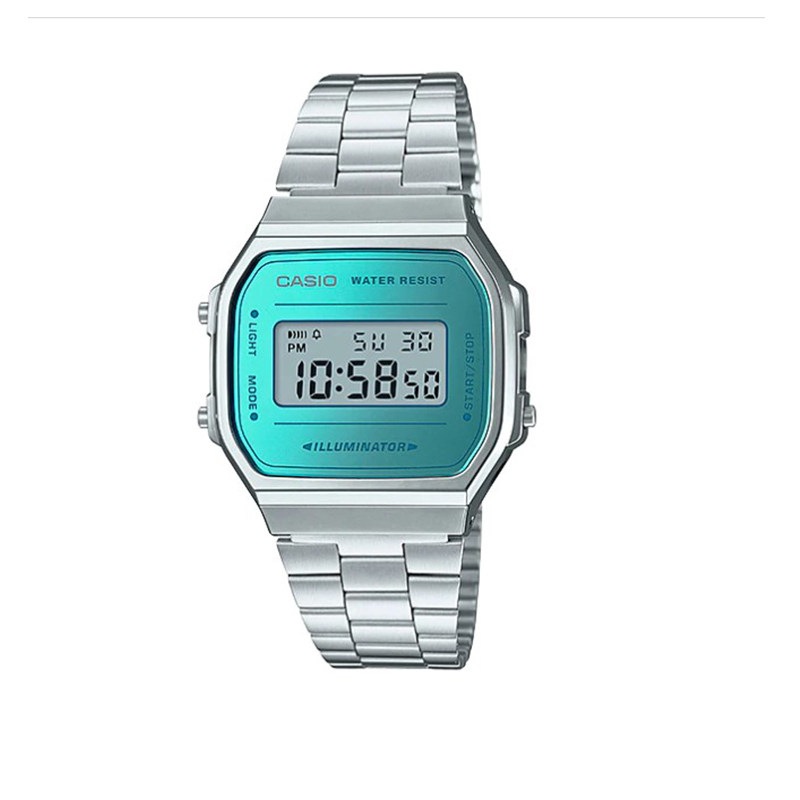 新款高逼格卡西欧复古方块电子表a168wem1d2d7d防水日韩腕表