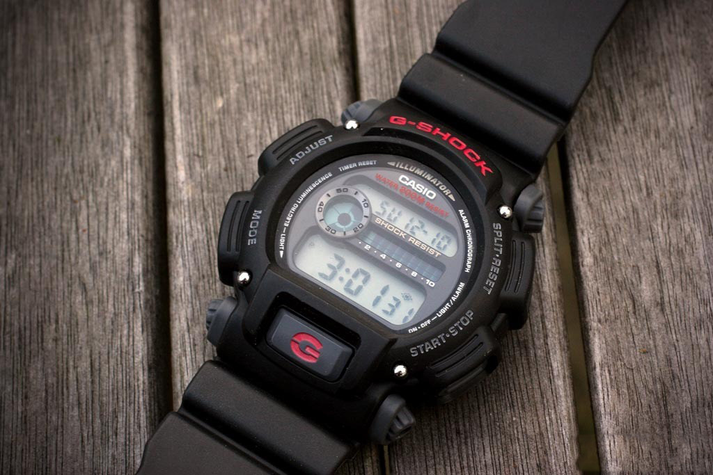 日本casio卡西欧手表男 g-shock dw9052-1v 防水入门级经典款军表