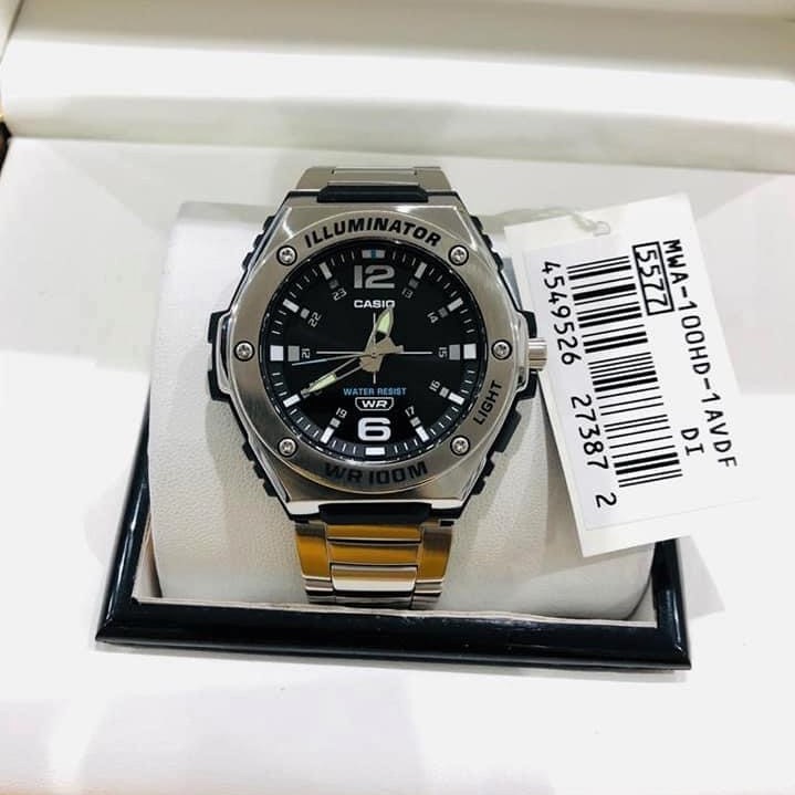 Casio卡西欧手表男丨双显运动表黑武士非机械表MWA-100H-1A 2A HD