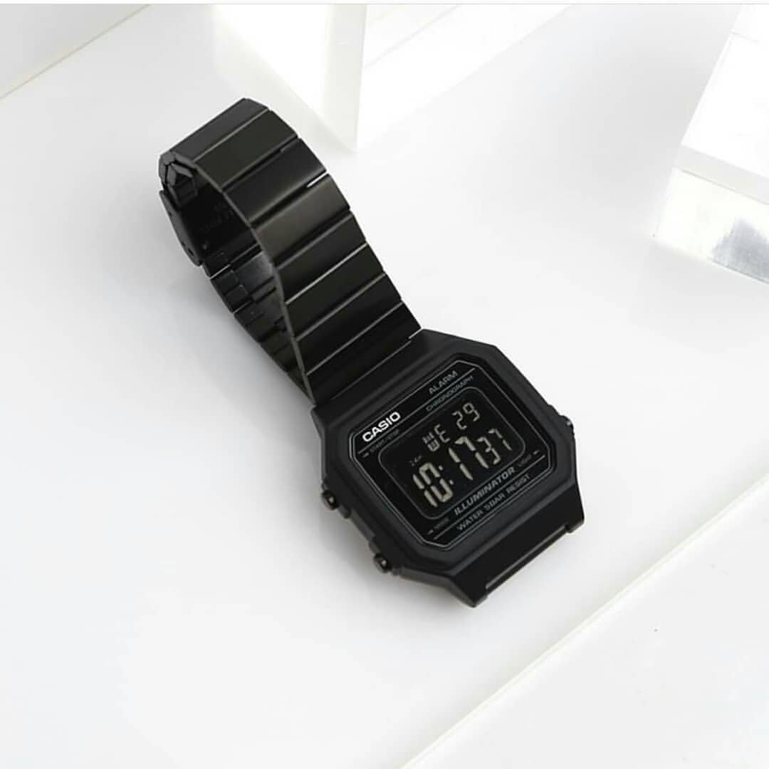 卡西欧casio反显黑色复古中性电子表男女手表b650wb-1b日韩腕表
