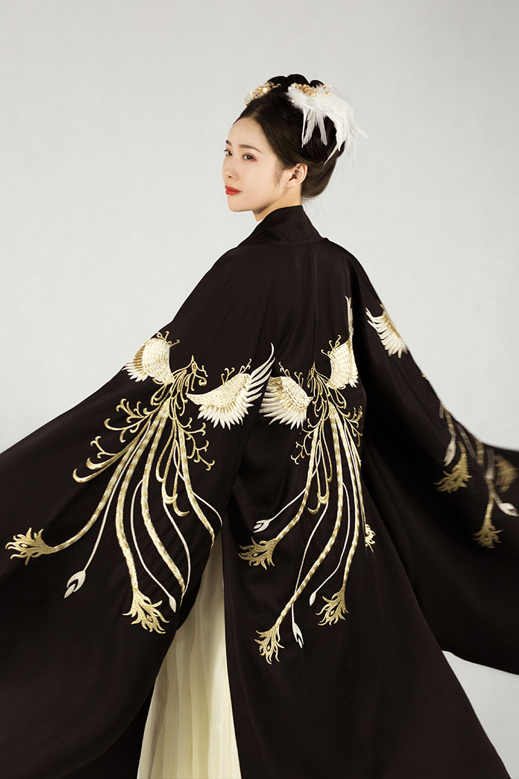 【凤翎】云舒院汉服明制凤凰绣花披风七色双层外套男女秋冬日常款