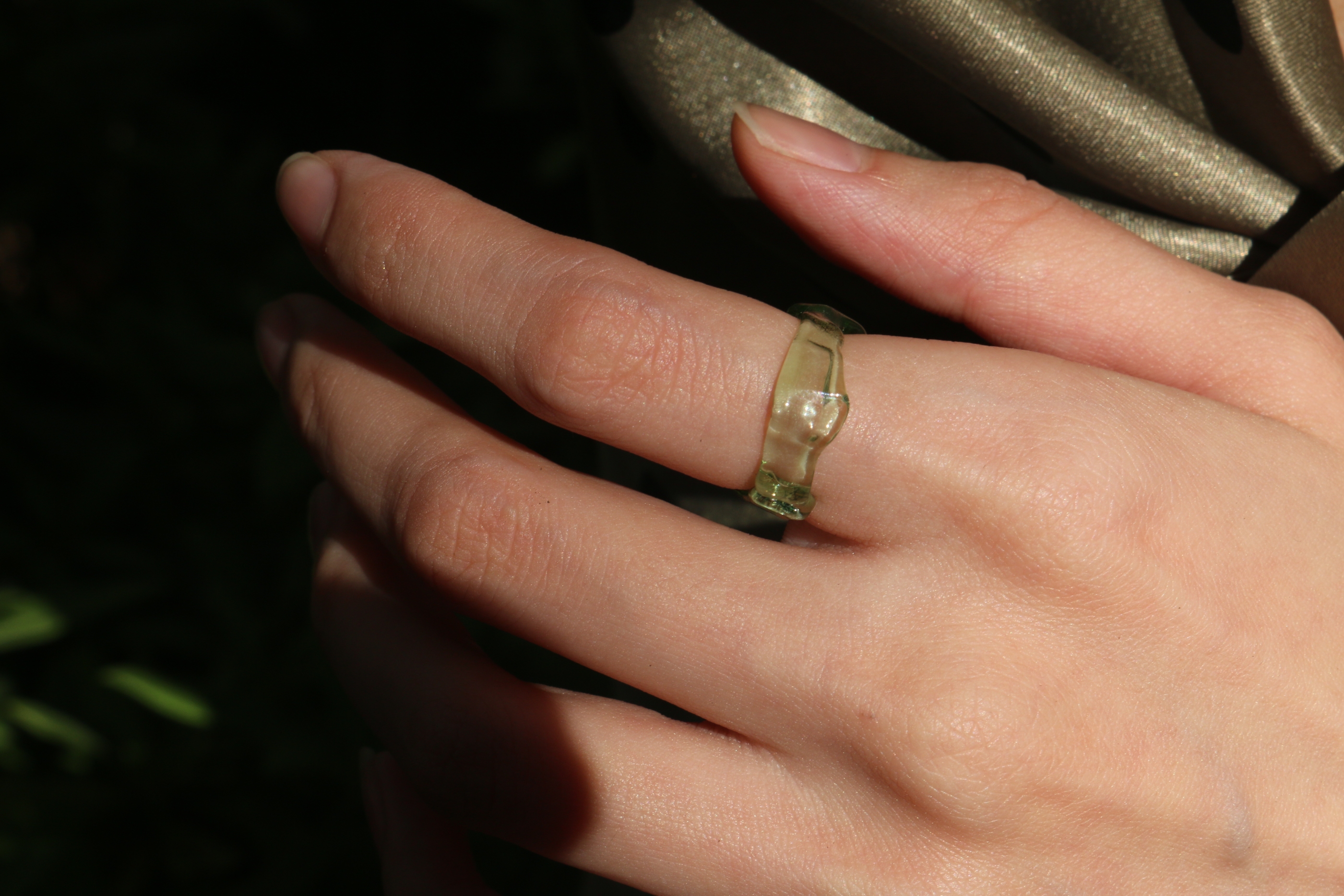 tomorrowdo原创设计小众特色玻璃戒指时尚百搭戒指