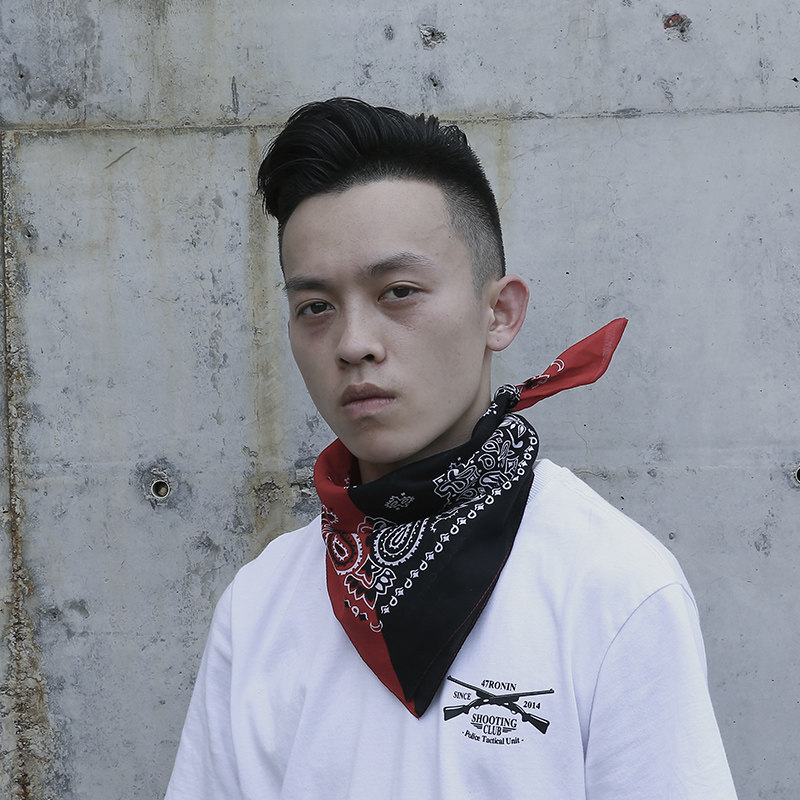 欧美匪帮hiphop面罩拼色腰果花方巾嘻哈街舞围巾围脖遮面头巾发带
