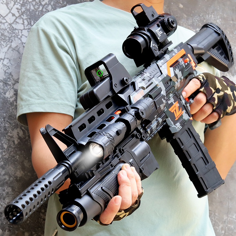泰真m416高速电动连发抛壳软弹儿童玩具男孩机关电动玩具枪