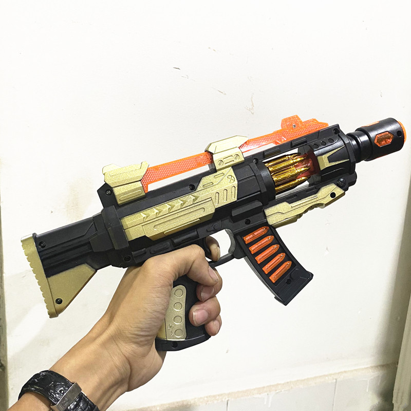 儿童电动玩具枪 声光音乐手枪宝宝男孩生日礼品吃鸡冲锋抢2-3-6岁