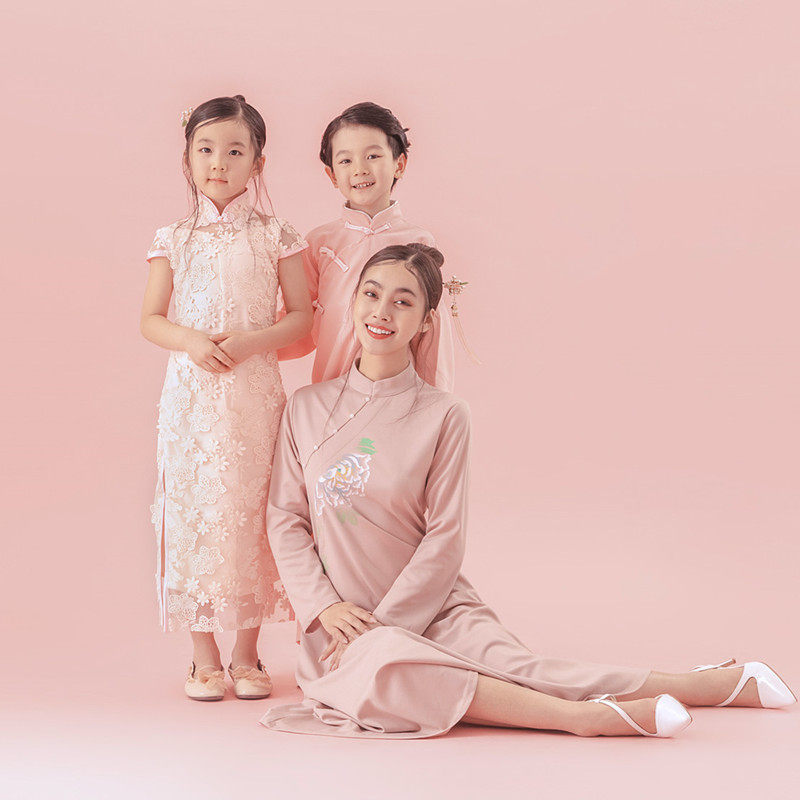 新款复古古风母子儿童摄影服装影楼拍摄亲子装其它