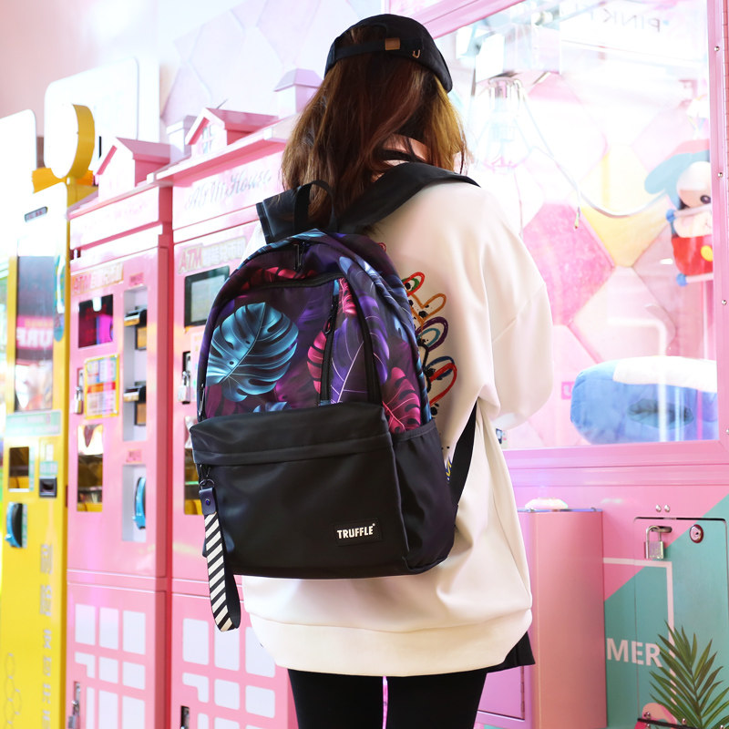 truffle潮牌ins双肩包男生书包中学生校园休闲初中生双肩背包