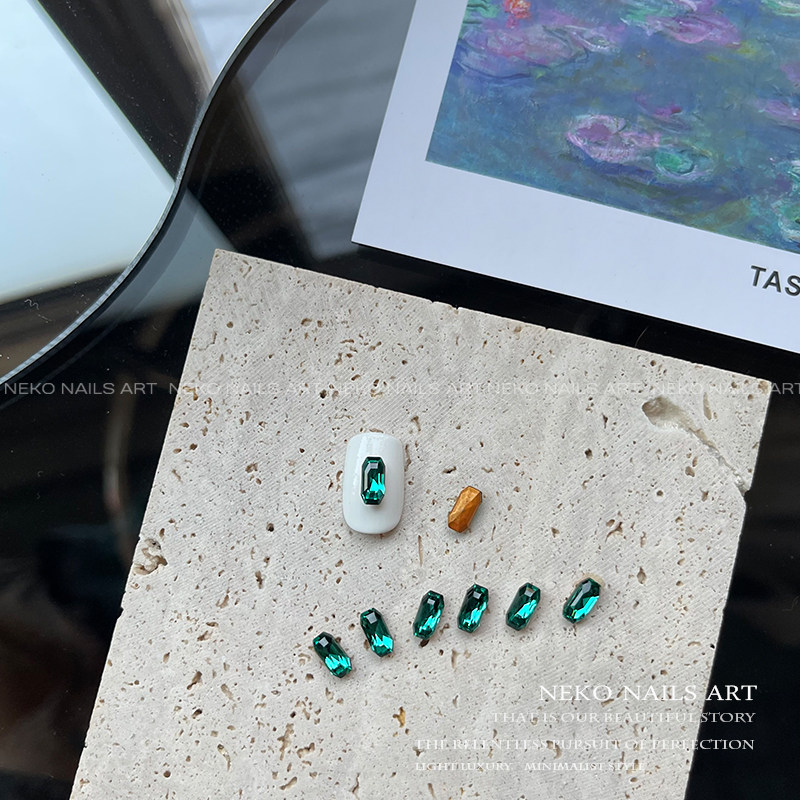 neko切割闪耀饰品美甲钻石白钻石彩钻nk方彩钻指甲彩妆
