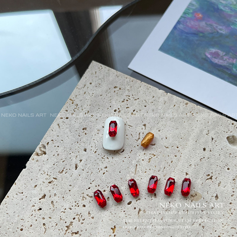 neko切割闪耀饰品美甲钻石白钻石彩钻nk方彩钻指甲彩妆