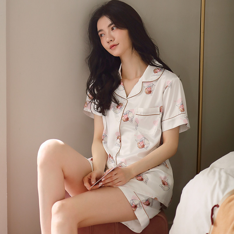 lybabynico高级冰丝外穿睡衣夏季甜美休闲轻薄拉丁舞下装