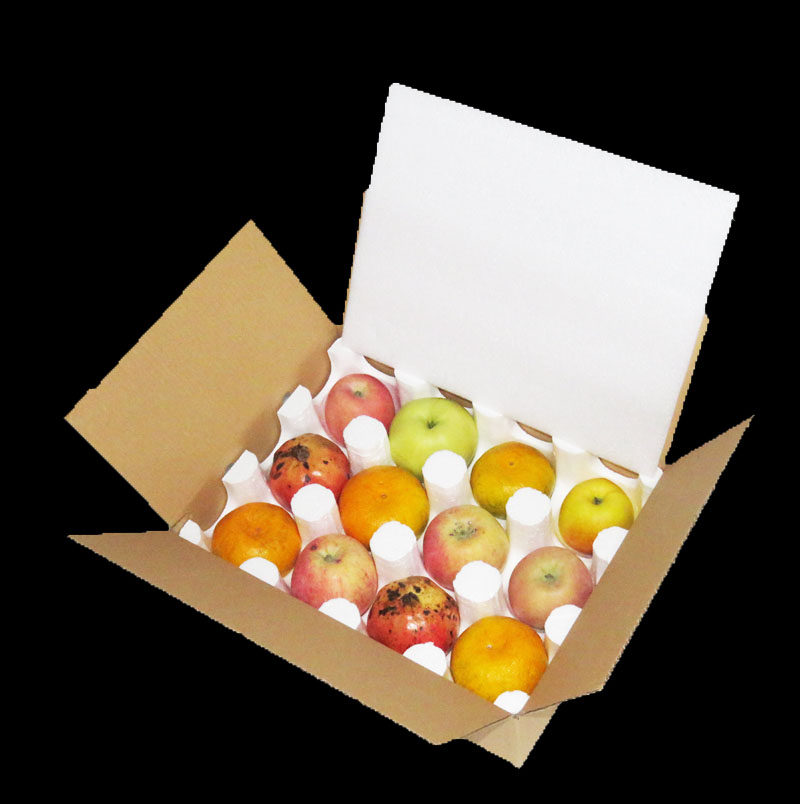 泡沫水果打包盒装桃子苹果石榴快递包装箱网格泡沫箱