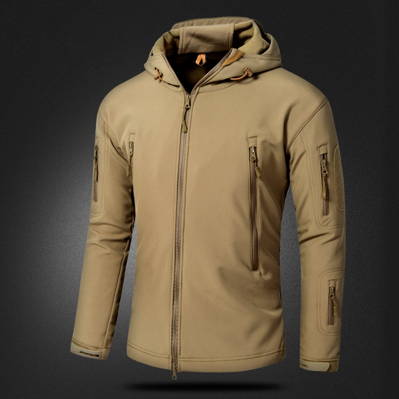 冬季户外鲨鱼皮软壳冲锋男女潮牌登山服饰防风冲锋衣