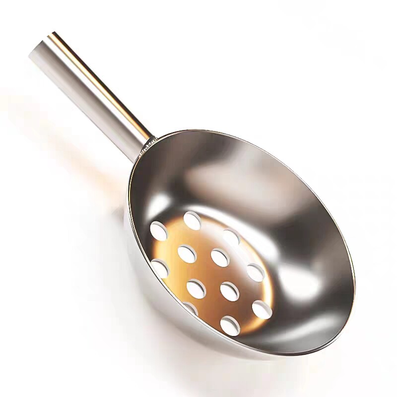 漏勺不锈钢漏瓢疙瘩汤漏勺手工酸辣专用凉虾大眼漏勺