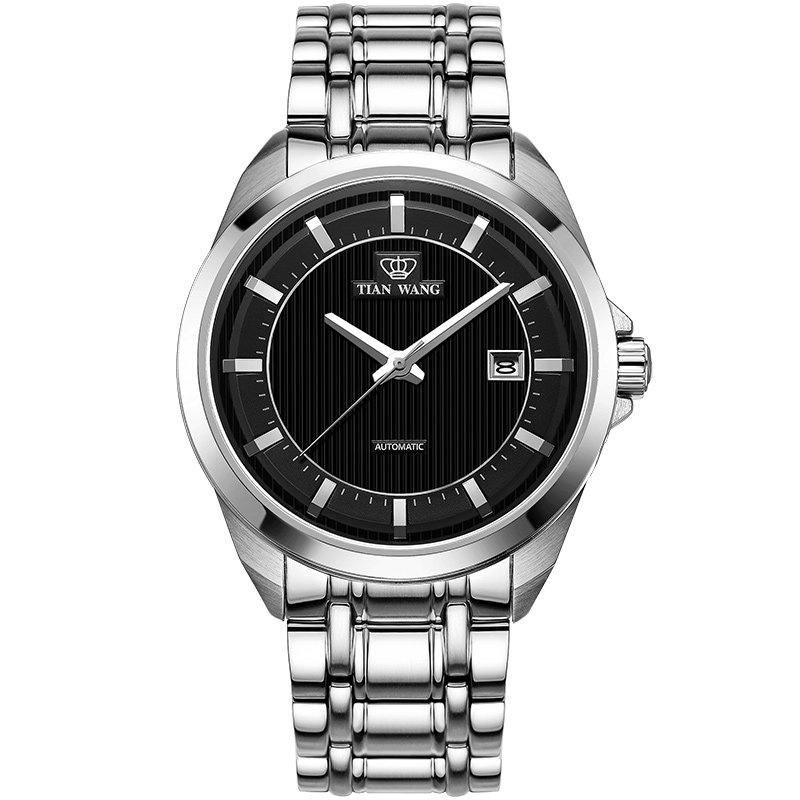 天王表手表男士自动机械表商务高性价比钢带男表品牌国表防水5825