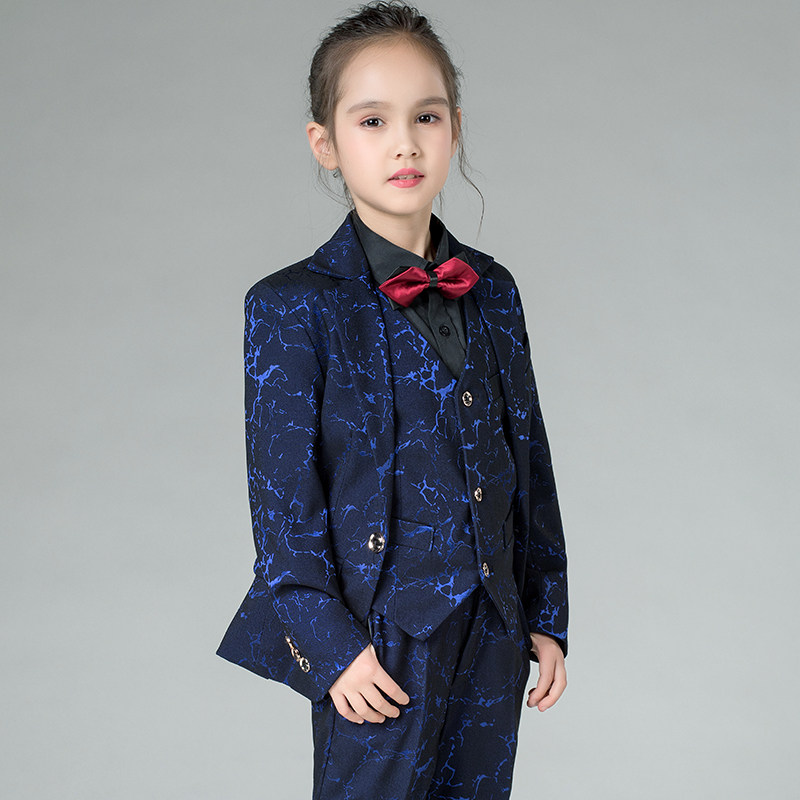 儿童西装女童小西西服花童礼服马甲套装钢琴西服