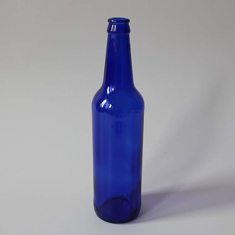 啤酒瓶新款330ml蓝色自酿压力精酿装饰饮料玻璃瓶密封罐