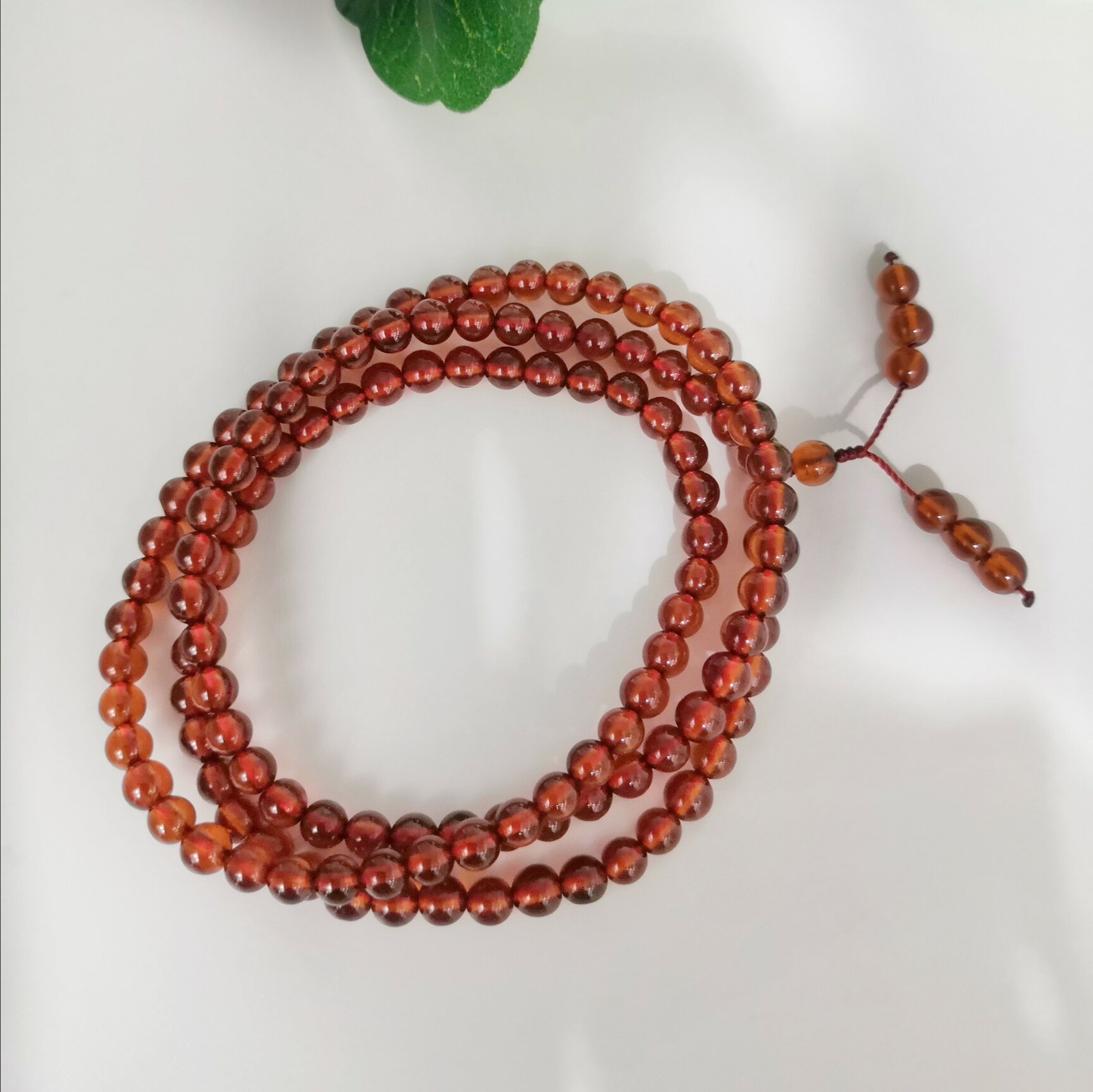 阜新金果玛瑙天然精品橙色石榴石三圈男女款手链原创设计新品上市