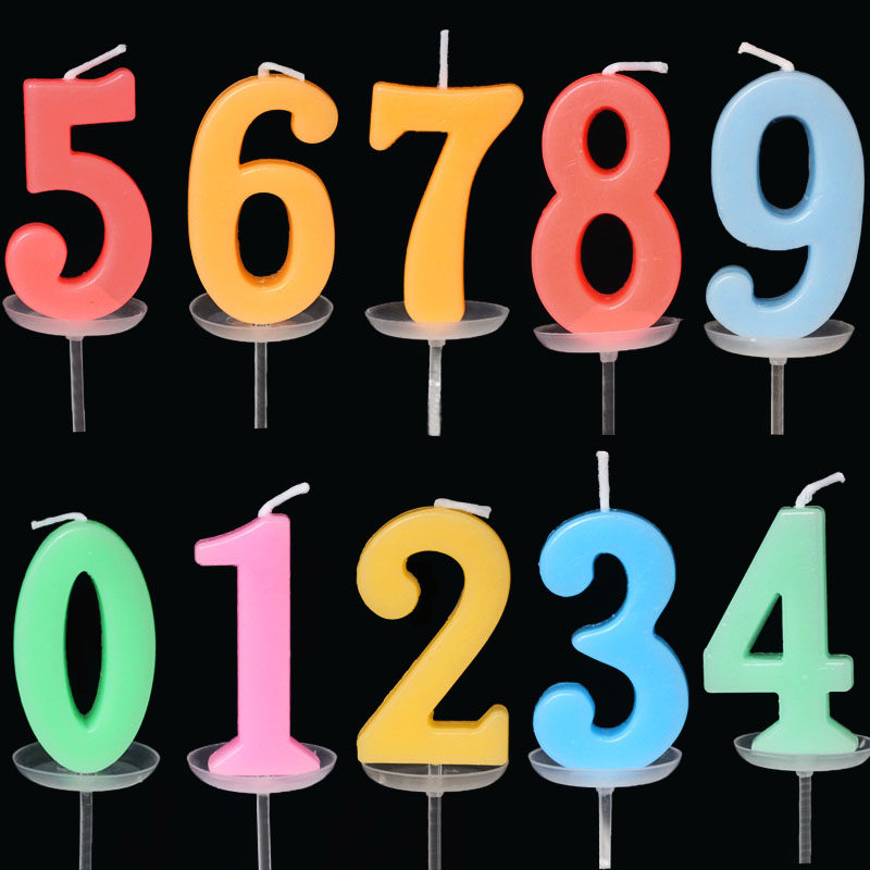 蜡烛生日蛋糕装饰金色数字烘焙无烟祝寿儿童周岁蜡烛