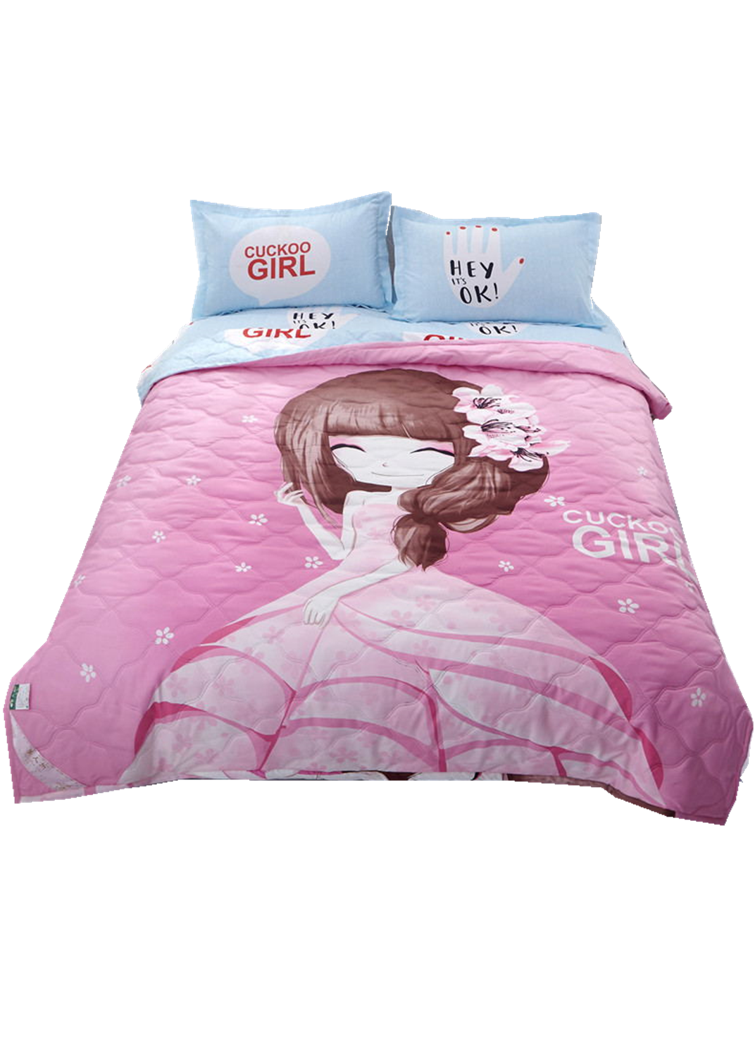 卡通空调夏凉薄款夏季学生儿童被单双人春秋化纤被