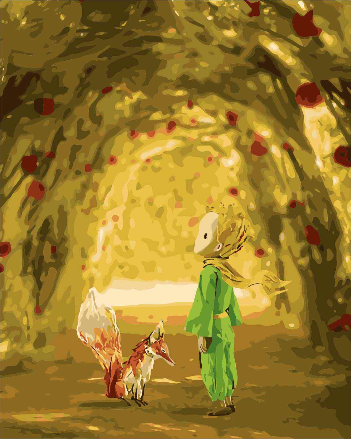 小王子感谢你不辞辛苦找到我减压手绘数字油画需自己填色