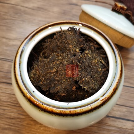 雅安金花藏茶2013年老砖四川熟茶