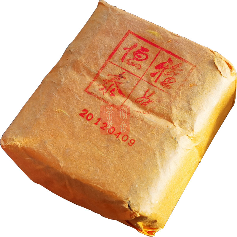 四川2012年传统手筑砖茶500克雅安金花茶礼盒装其它黑茶