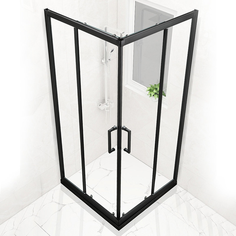 移门浴室淋浴房玻璃隔断不锈钢对角七字全套五金配件淋浴房配件