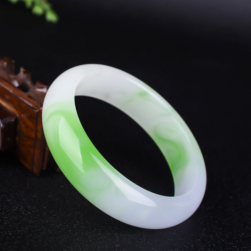 手镯天然冰种飘阳手环翡翠玉镯紫罗兰玉手玉器手饰