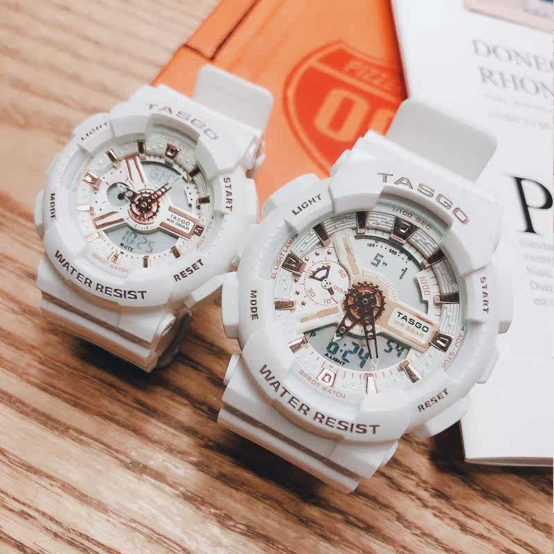 tasgo简约气质青少年电子表女学生夜光防水国产腕表