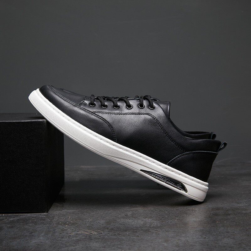 美国欢腾春秋舒适透气休闲黑色色板男士潮鞋单鞋