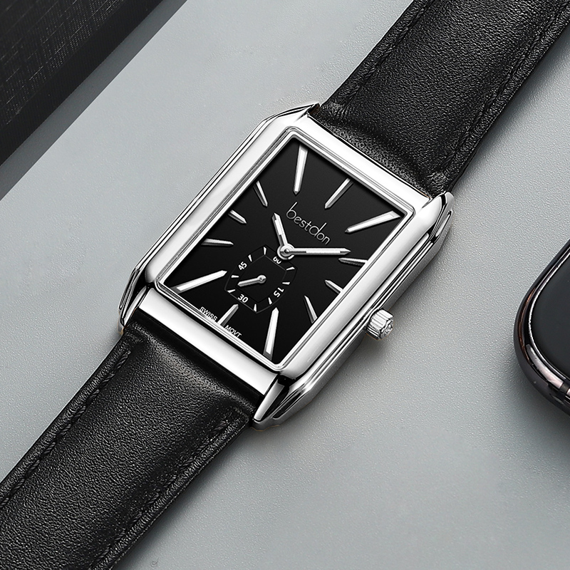 长方形手表男方形男士正品十大石英机械品牌名牌2022新款情侣方表