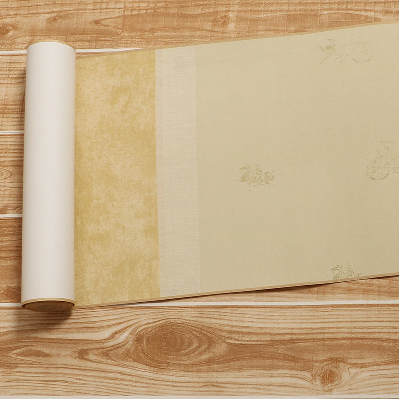 仿古蜡染宣纸手卷3米5米书法国画空白卷轴宣纸