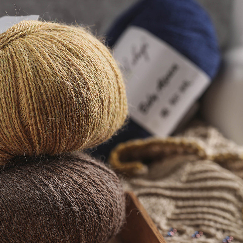 mushop 纯羊驼 baby婴羊驼绒 lace型细毛线羊绒 亲肤柔软