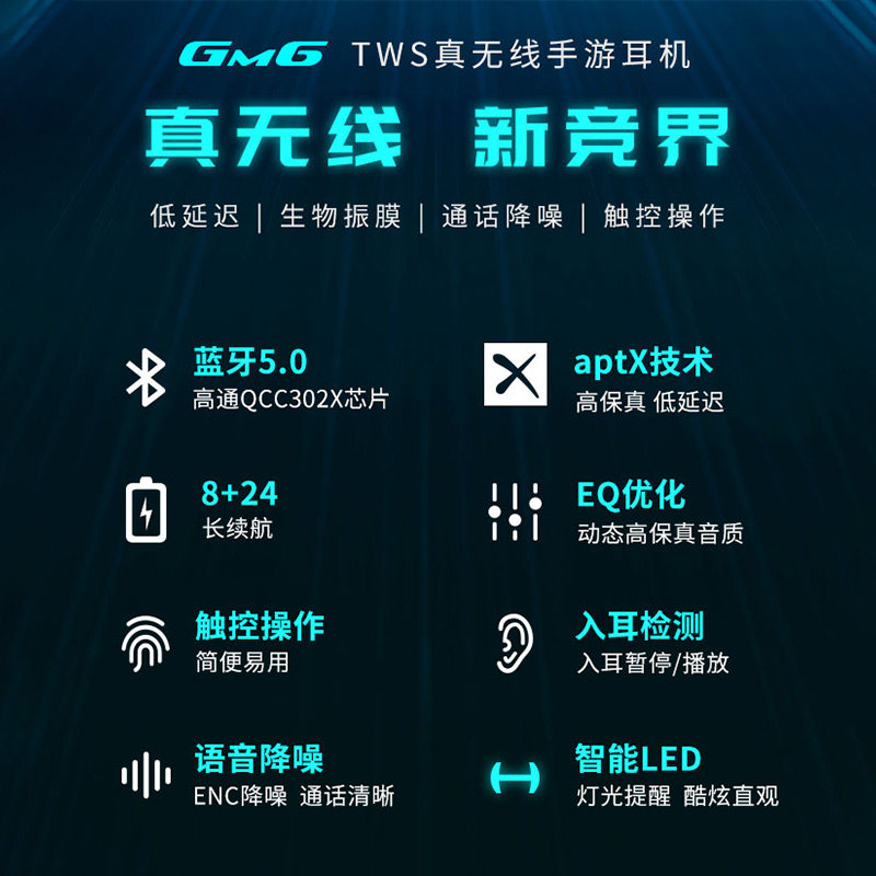 edifier漫步者hecategm6无线蓝牙耳机双耳游戏耳机手机蓝牙耳机