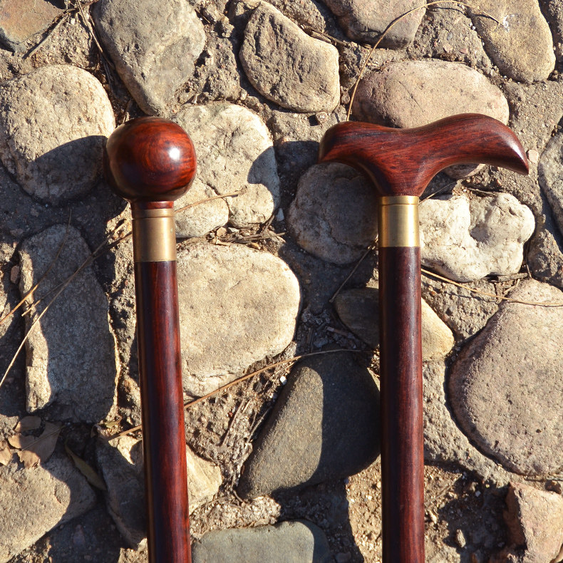 禅意阁 红酸枝红木手杖实木拐棍 老人拐杖 老年人龙头拐杖 送老人