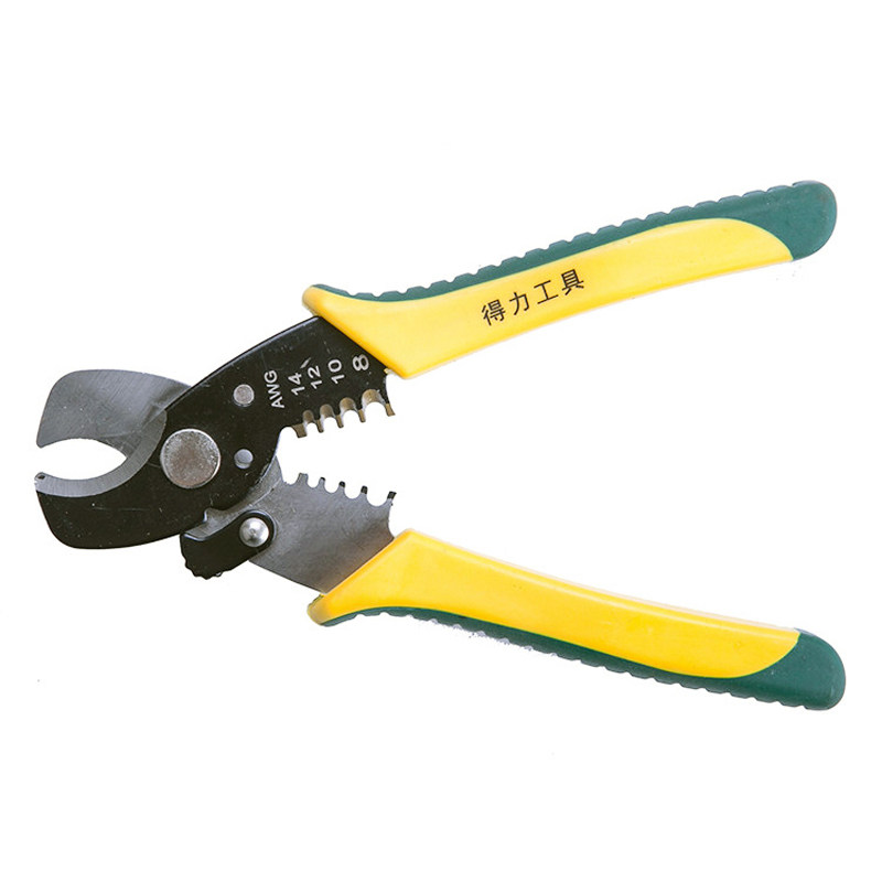 剥线得力工具7寸电缆电线线缆多用去皮dl2005剥线钳