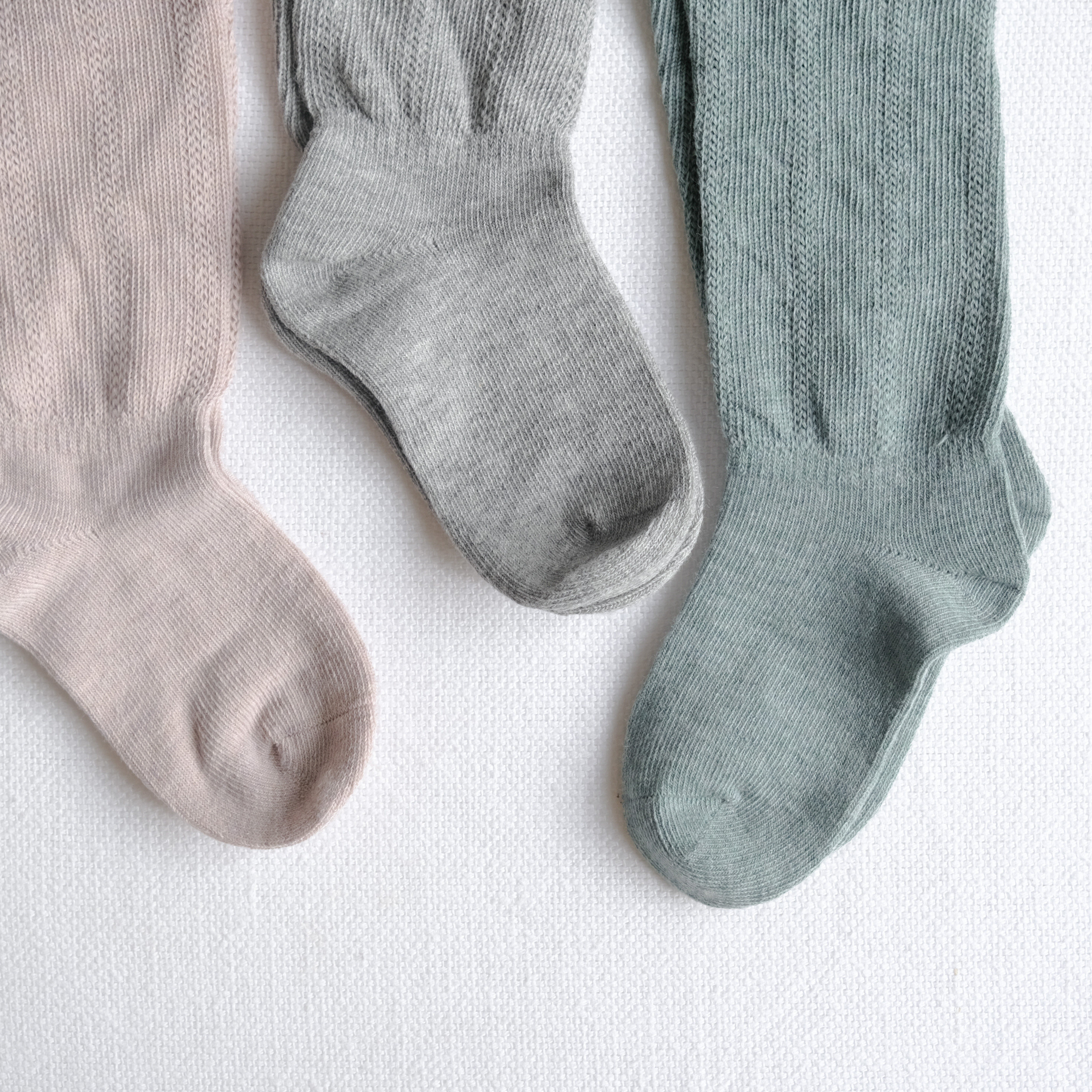 minime四条包邮棉线编织柔软儿童膝袜纯色儿童袜子016岁