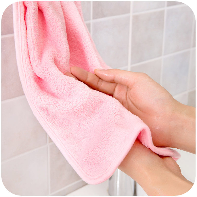 厨房清洁可挂式珊瑚绒擦手巾加厚强力吸水不掉毛不沾油抹布洗碗布