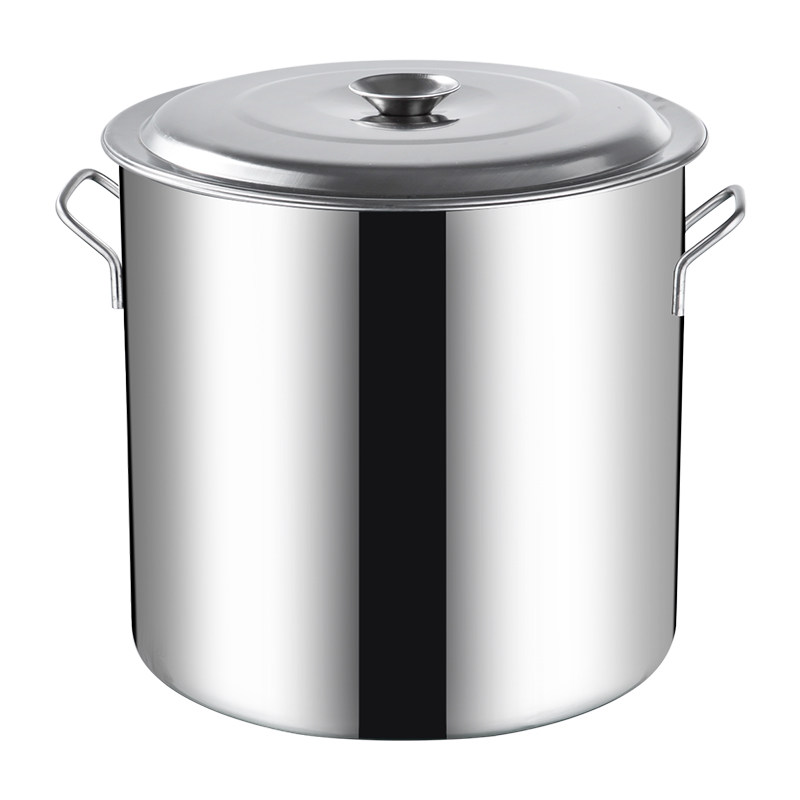 不锈钢圆桶带盖汤锅商用汤桶加厚家用卤水水桶汤锅