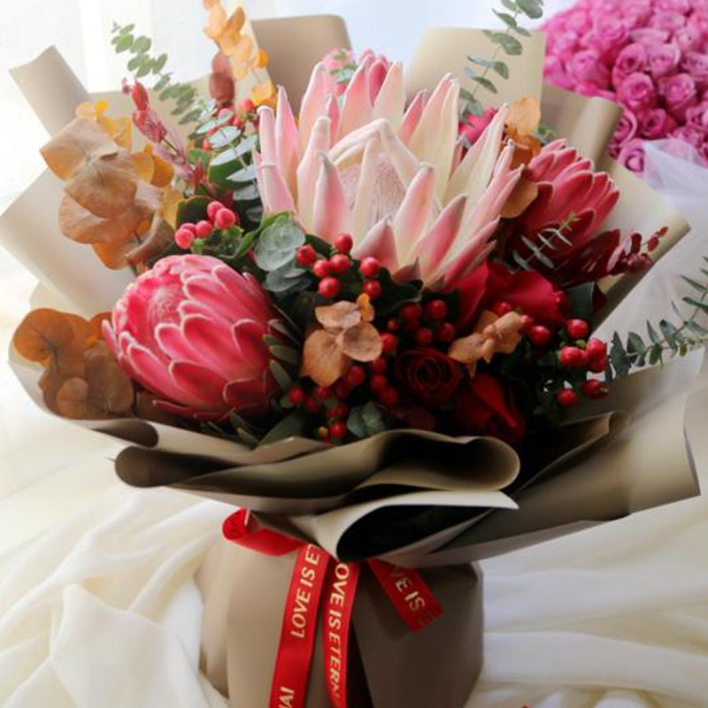 全国鲜花速递同城进口高档南非帝王生日花束北京鲜花速递同城