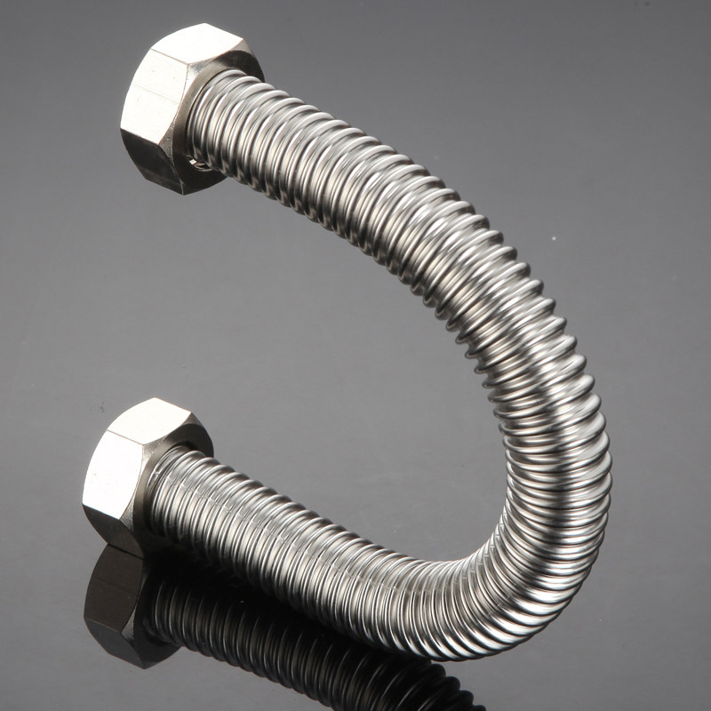 水管1寸不锈钢波纹管冷热硬波暖气片金属软管高压进水软管