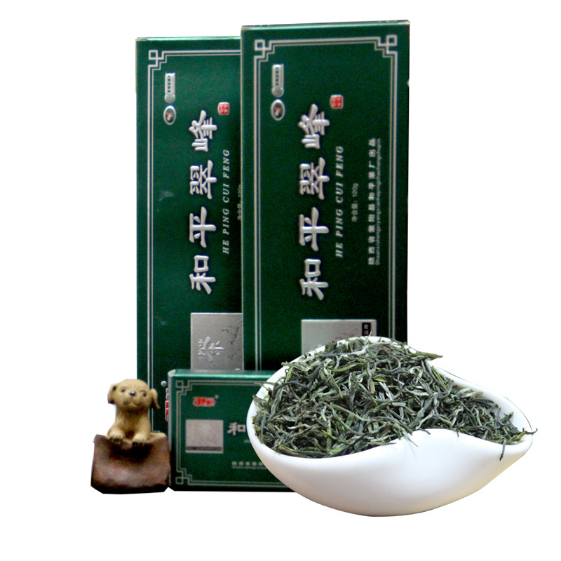 和平翠峰绿茶二级条装礼品茶2019新茶陕西特产茶高山云雾茶