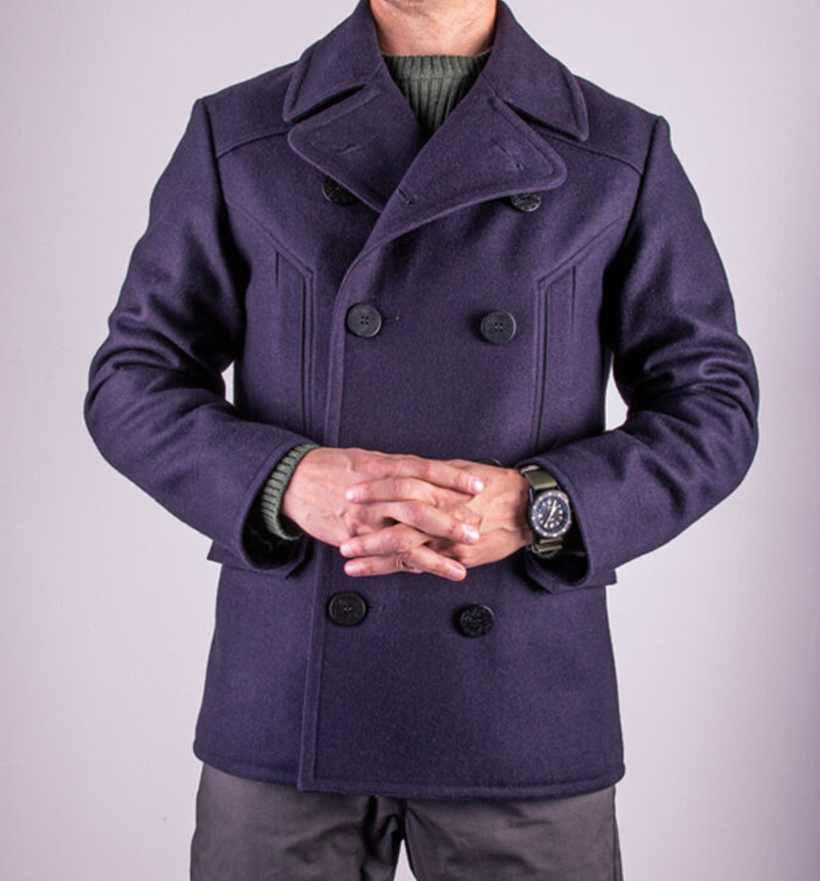 正品英产美国taddreadnaughtpeacoat限量海军毛呢大衣风衣