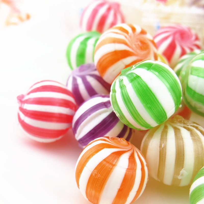 candyrod圣诞节糖果彩色水果糖小硬糖喜糖批发散装绣球糖零食500g