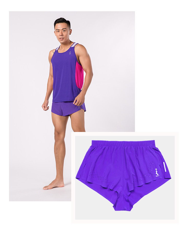 零阻力定制运动跑步比赛训练男女三分速干透气超轻马拉松田径短裤