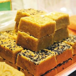 绿豆陕西西安回民街特产低糖糕纯手工手工制制作传统中式糕点