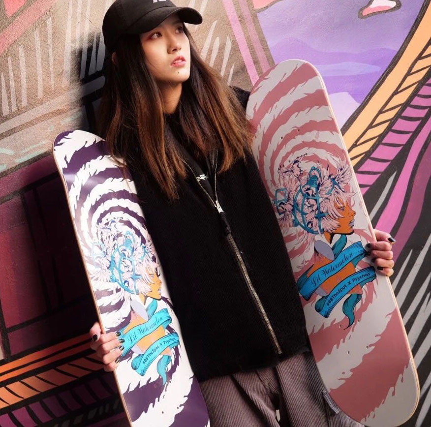 沸点psychos小西瓜汤雅涵雅涵签名笼中滑板滑板