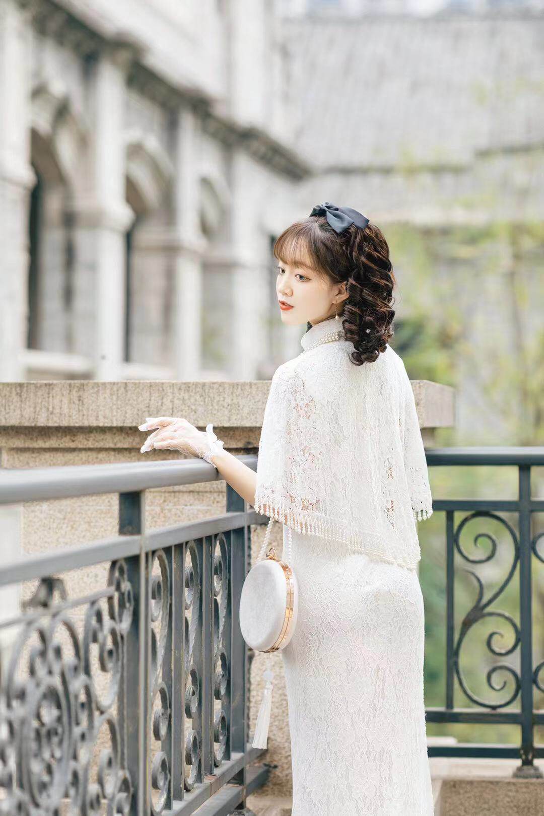 全款预约司藤白秀珠感民国风改良旗袍二十四节气清明旗袍