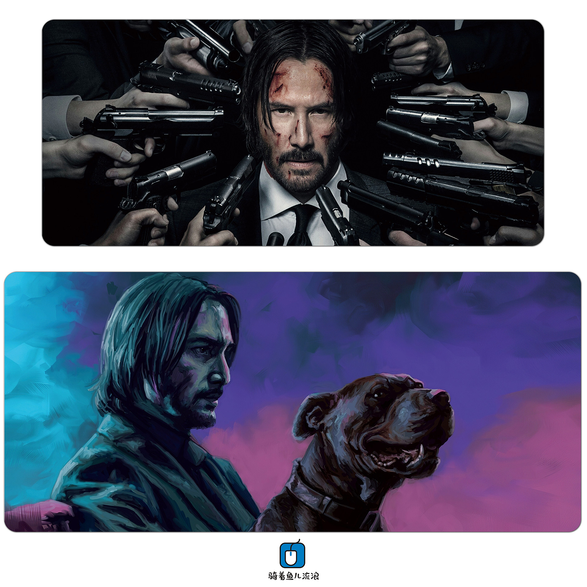 johnwick疾速追杀系列超大鼠标垫定制游戏电竞个性鼠标垫