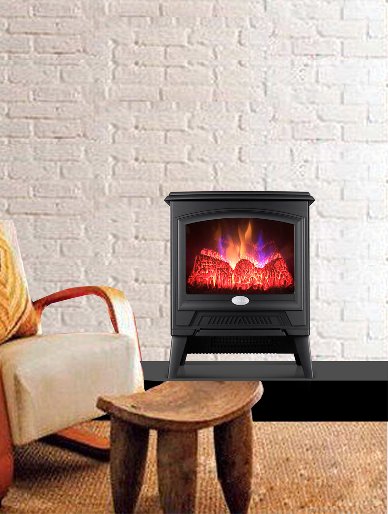 富迩佳欧式壁炉取暖器立式暖风机3d仿真火焰家用暖风机